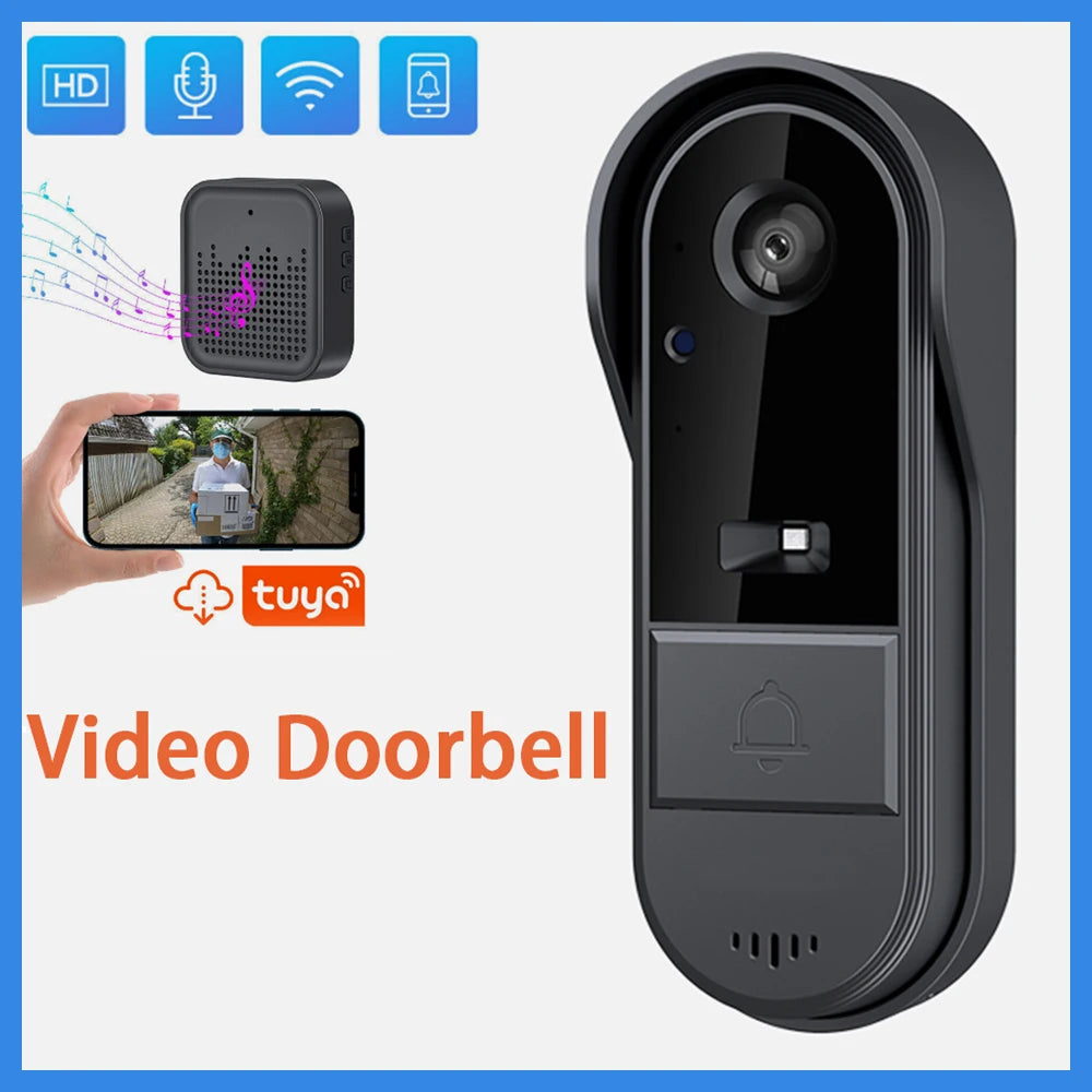 Tuya Smart Wifi Outdoor Wireless Doorbell with Camera Waterproof Visual Intercom HD Night Vision Motion Detector Video Doorbell
